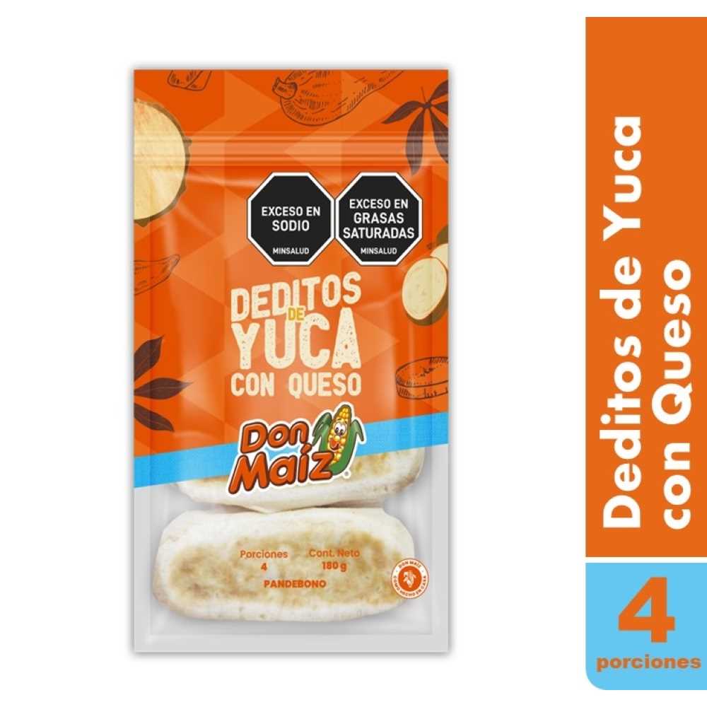 Deditos de yuca Don Maíz con queso x4und x180g