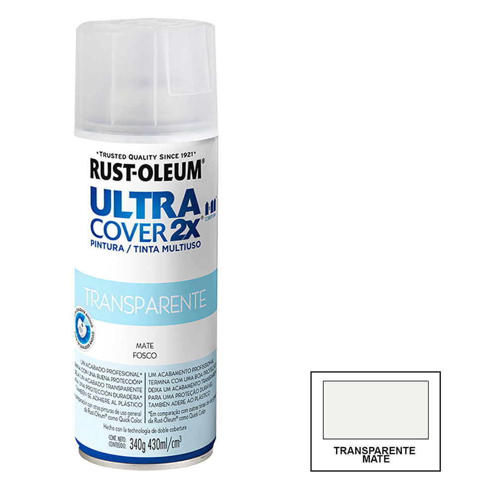 Pintura 2-1 Ultra Cover Transparente Mate x340g