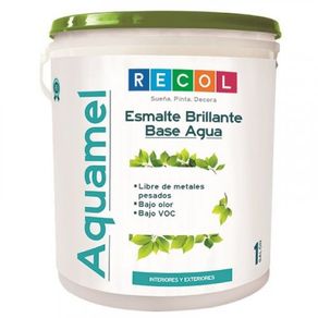 Esmalte Agua 1Gl Blanco Brillante Recol