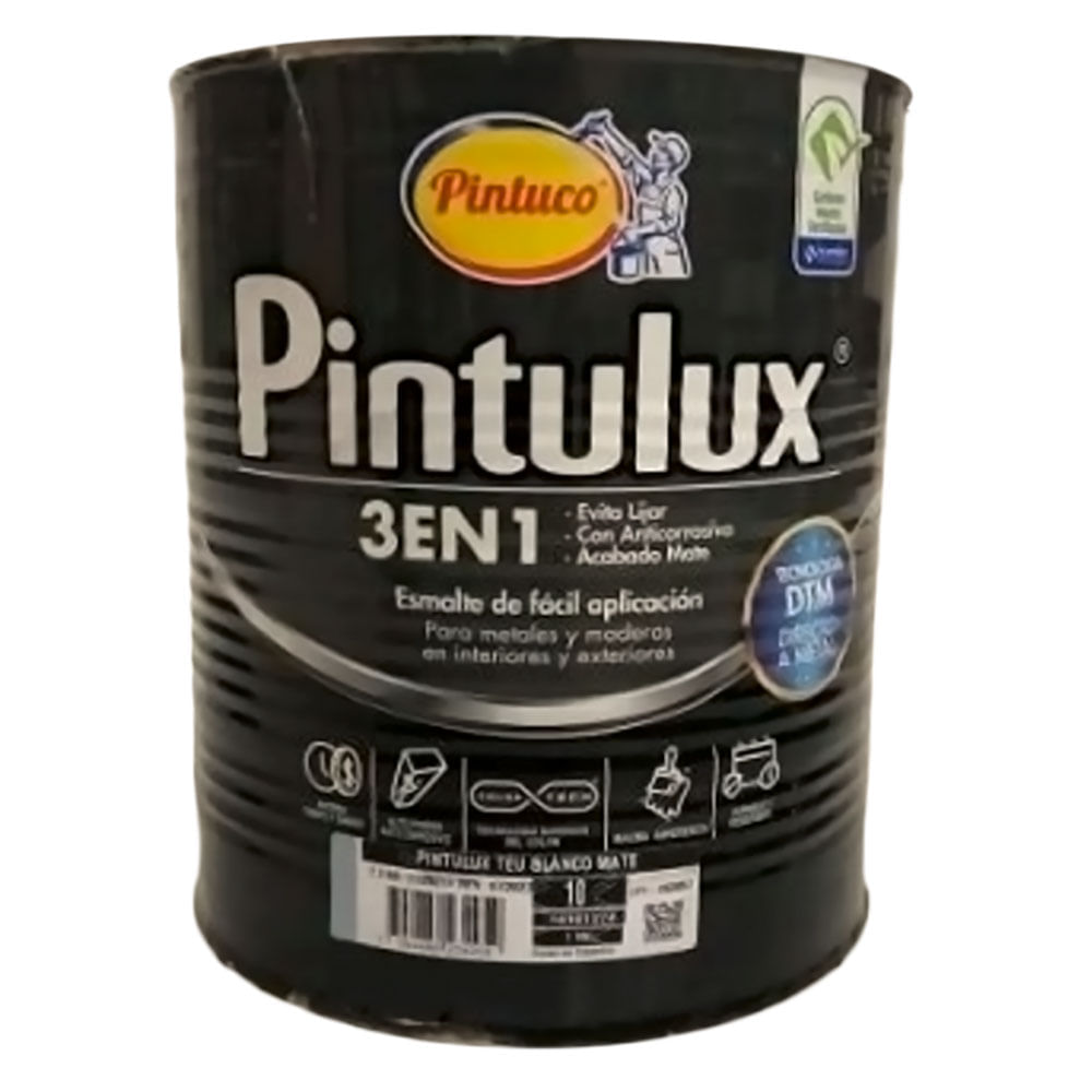 Esmalte T1 1gl Pintulux Teu Blanco Mate