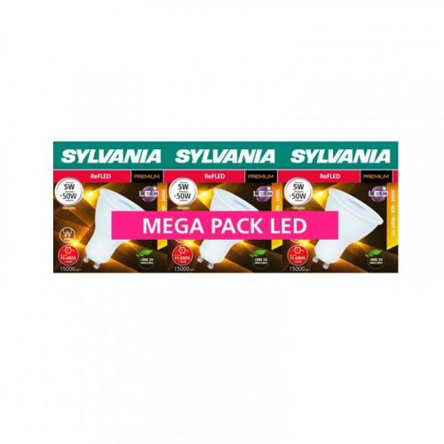 Bombillo Led 5W GU10 380 Lúmenes Luz Cálida Pack x3 Sylvania