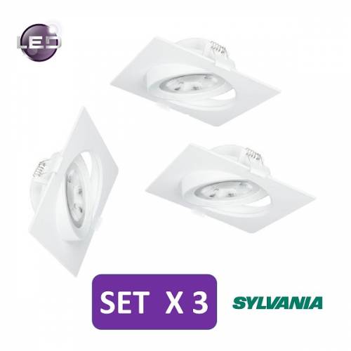 Bala Led Tipo Spot Cuadrada 7W Luz Blanca Pqx3