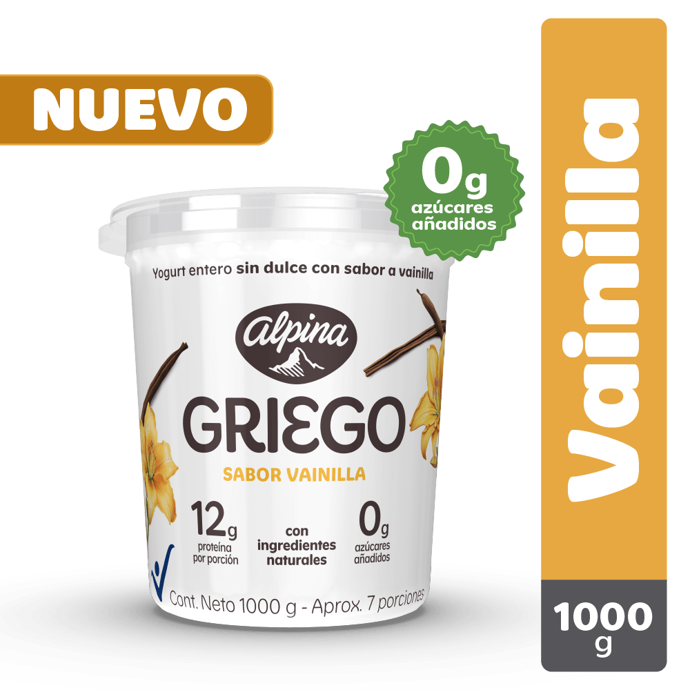 Yogurt Alpina griego vainilla x1000g