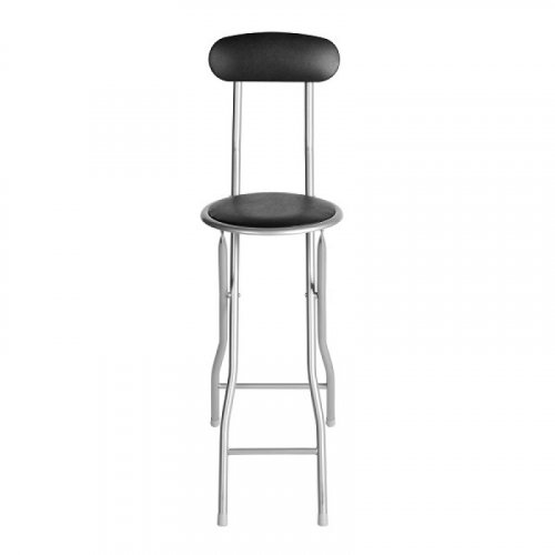 Silla Bar Alta Plegable Metal 22009 Negro 2.0