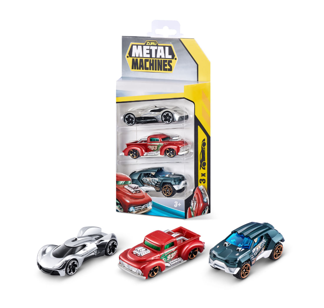 Set Carro Juguete X 3 Metal Machines Scorpio