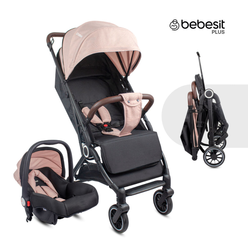 Travel System Compacto Micro Bebesit Rosado