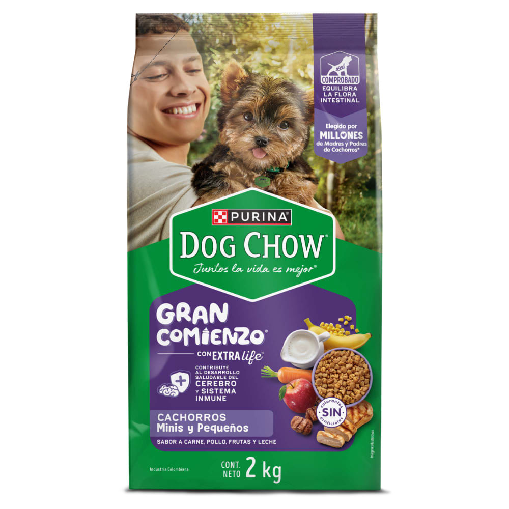 Alimento Dog Chow® Cachorros Gran Comienzo® Minis y Pequeños x 2kg