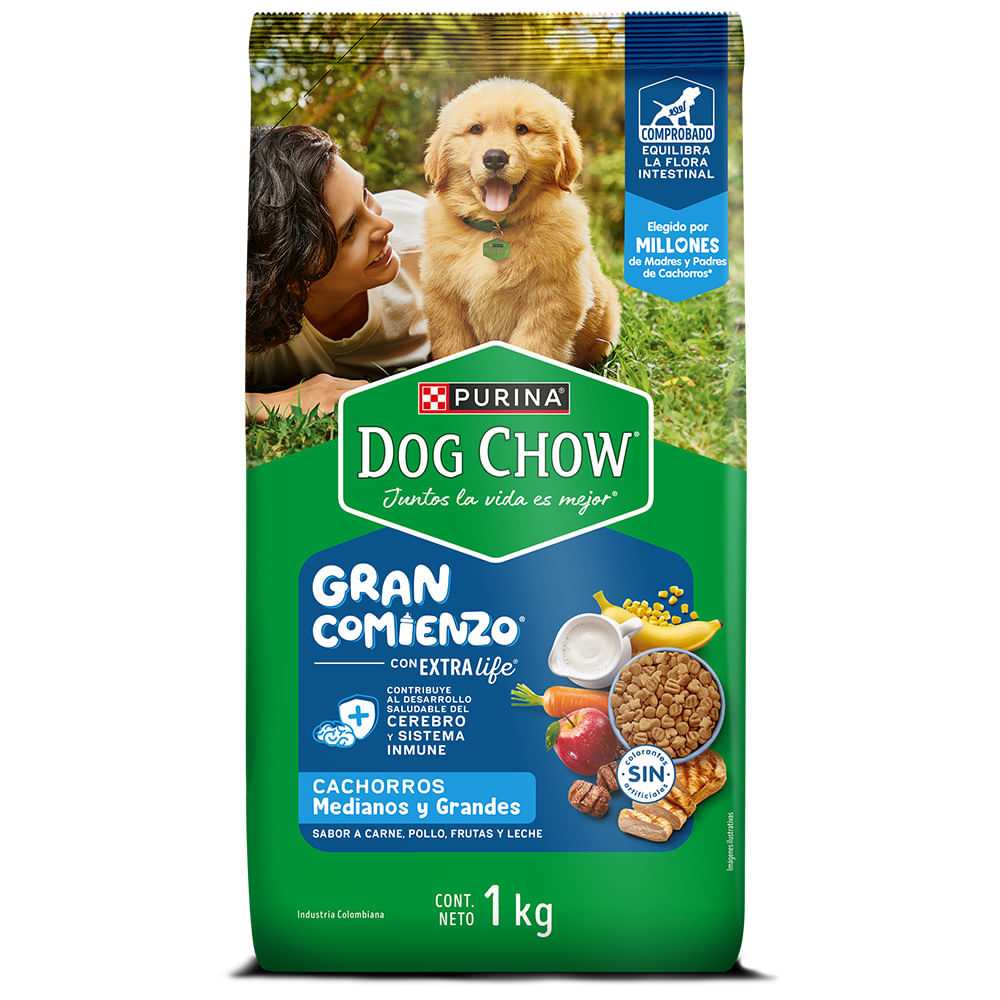 Alimento Dog Chow® Cachorros Gran Comienzo® Medianos y Grandes x 1kg