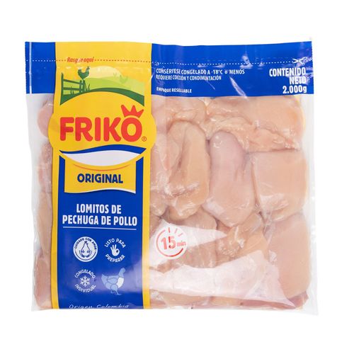 Lomitos de Pechuga congelada En Bolsa Friko x 2000g