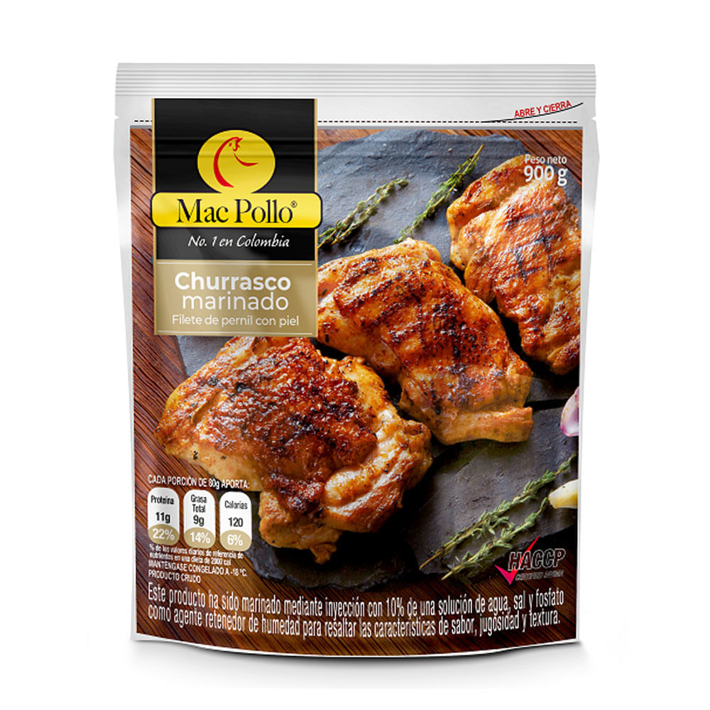 Churrasco Mac Pollo con piel x900g