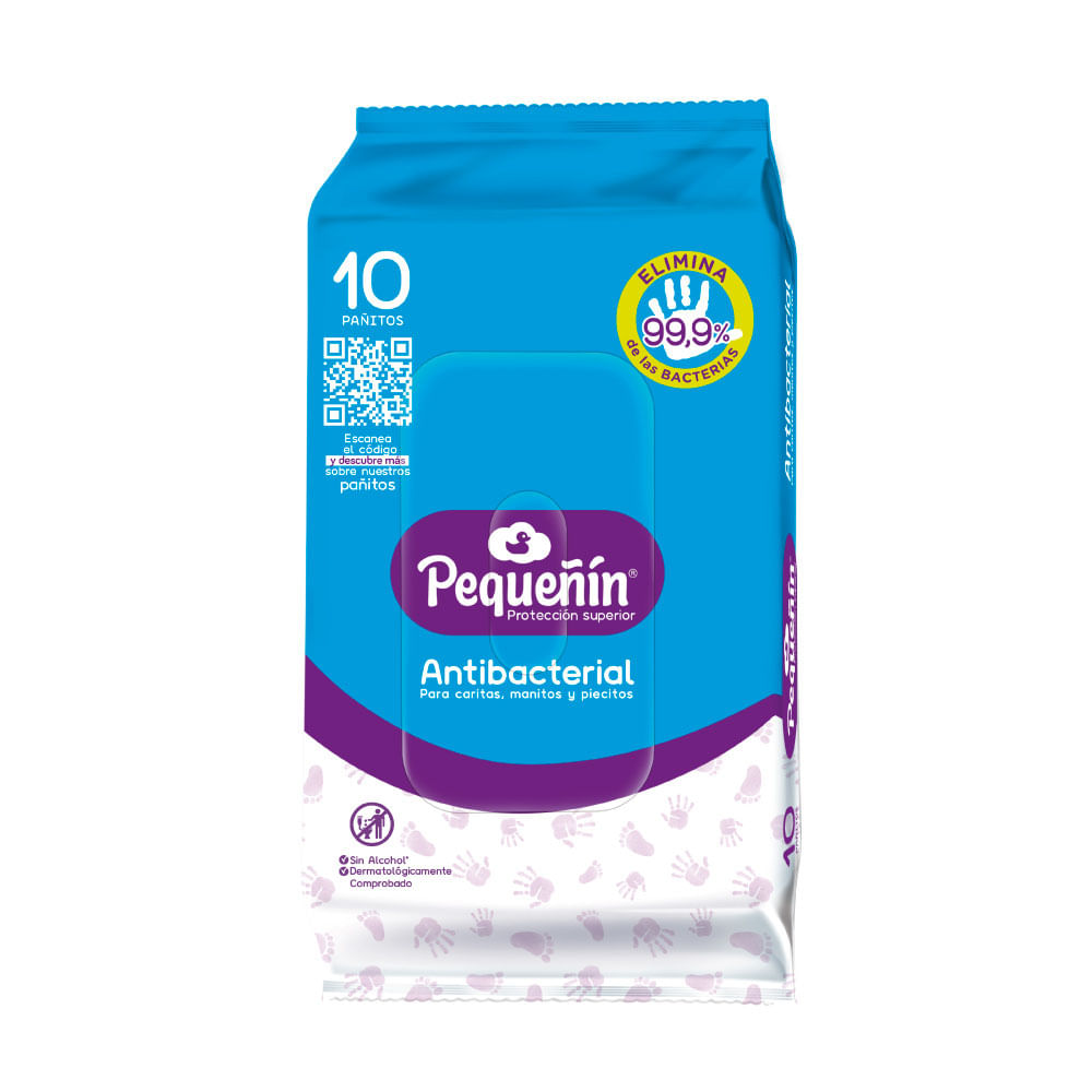 Pañitos húmedos Pequeñín antibacterial x10und