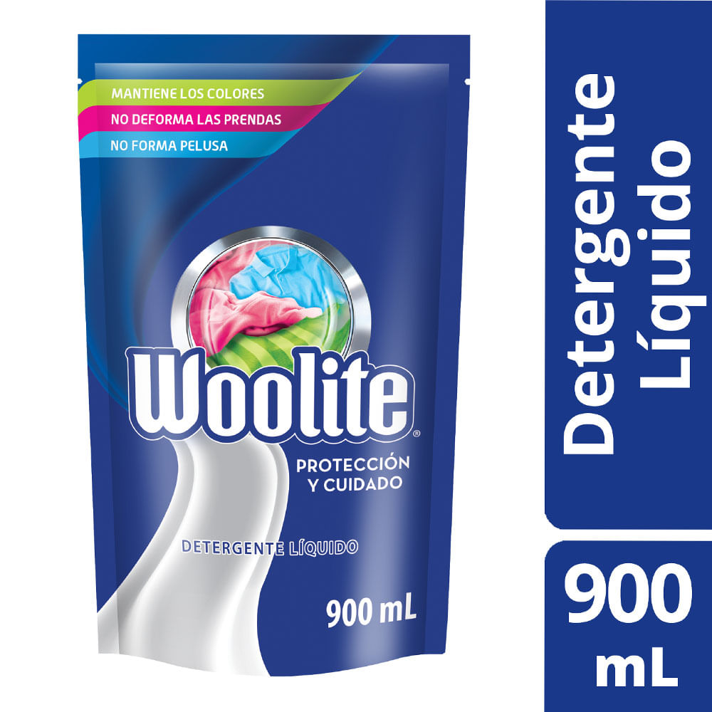 Detergente Líquido Woolite Protección y Cuidado 900 ml