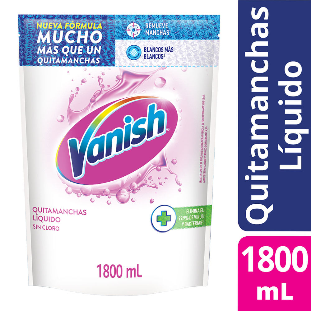 Quitamanchas Vanish Líquido Blanco 1.8 lt