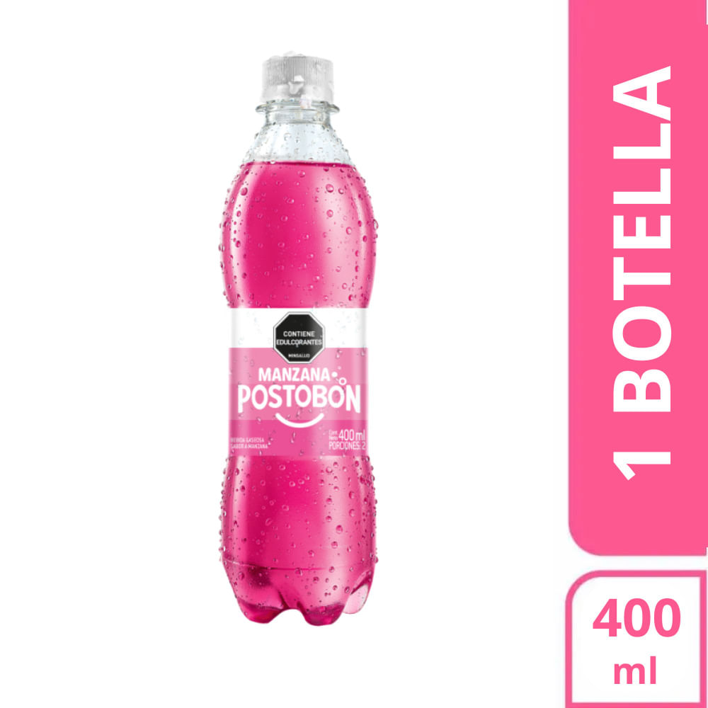 Gaseosa Postobón manzana cero x400ml