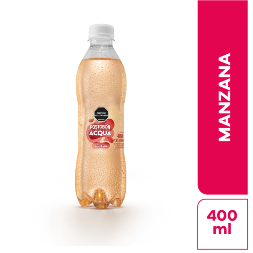 Gaseosa Postobón Acqua Manzana Pet x400ml
