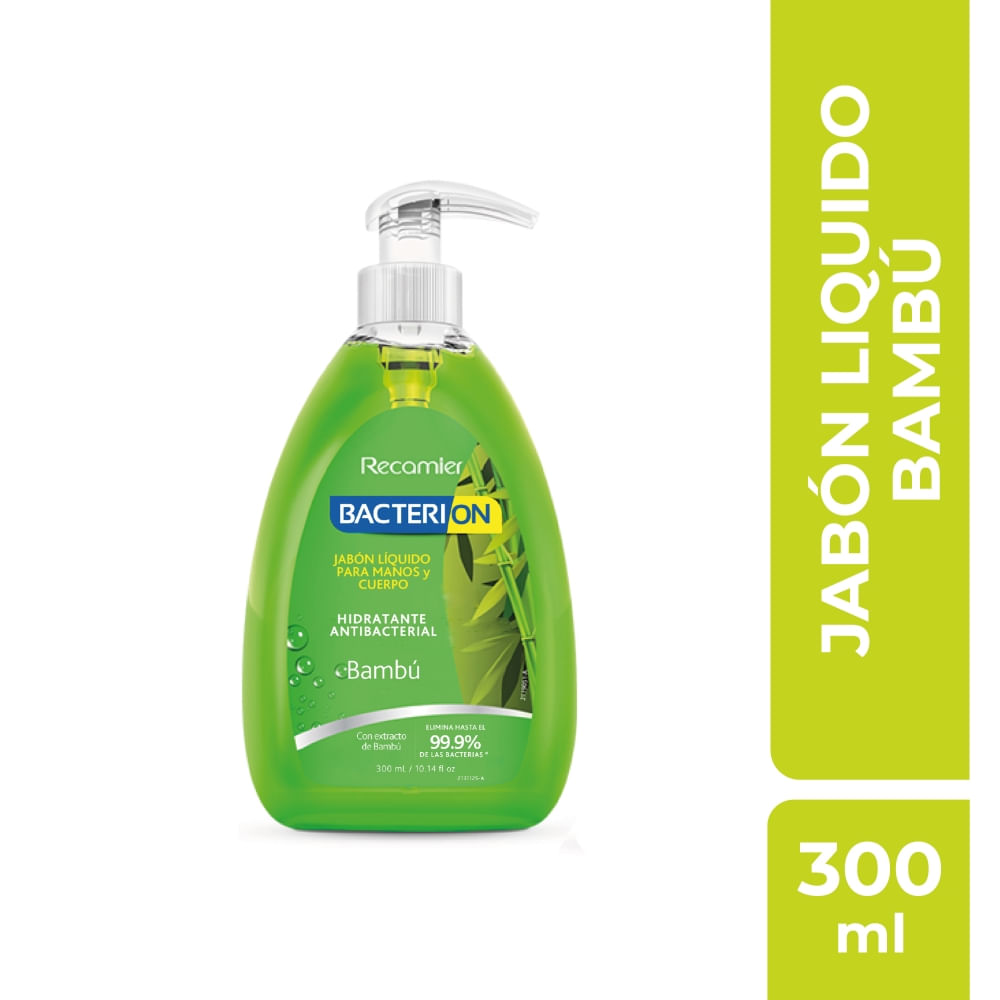 Jabón Líquido Antibacterial  Bambú Bacterion Fco. 300ml