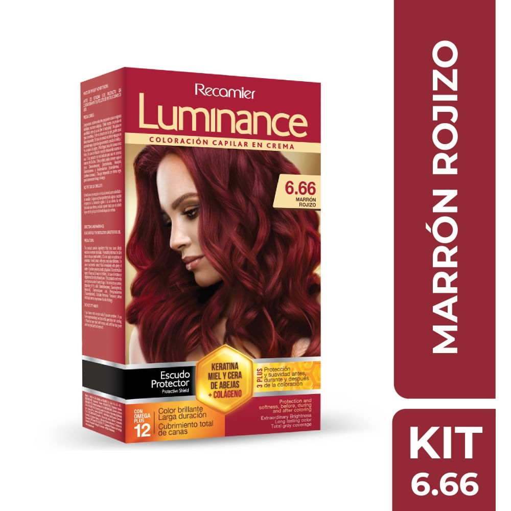 Kit Tinte Luminance 2 Tubos 6.66 Marrón Rojizo