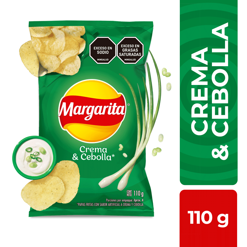 Snack Papas Crema Y Cebolla Margarita 110gr