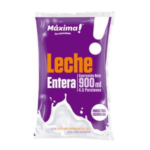 Leche Entera Máxima Bolsa x900ml