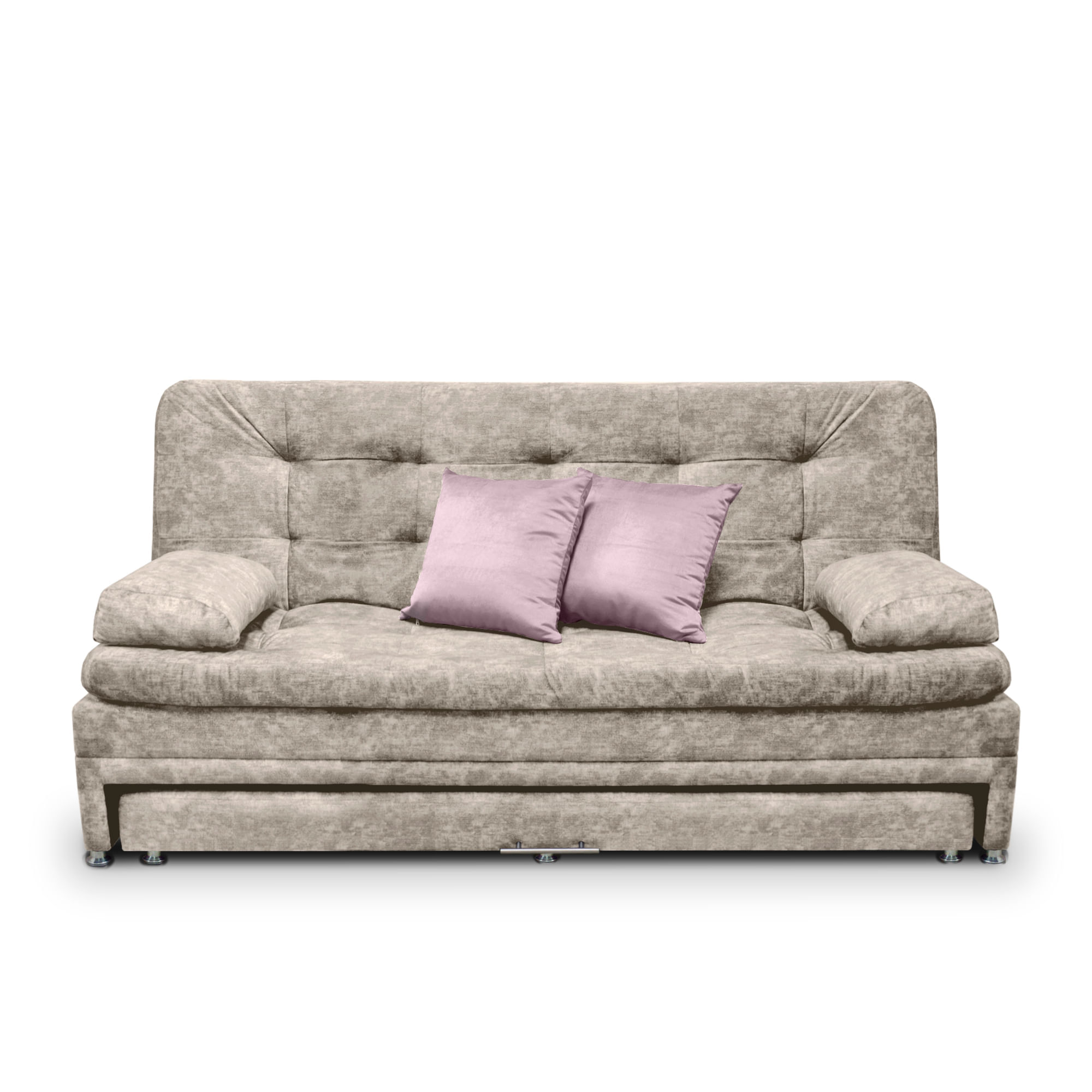 Sofa cama Nido Tarima Olsen Tela Camel - Incluye Cojines