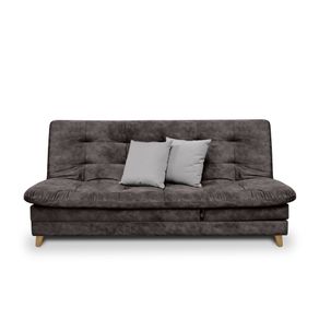 Sofa cama 5 posiciones Agassi Tela café - Incluye Cojines