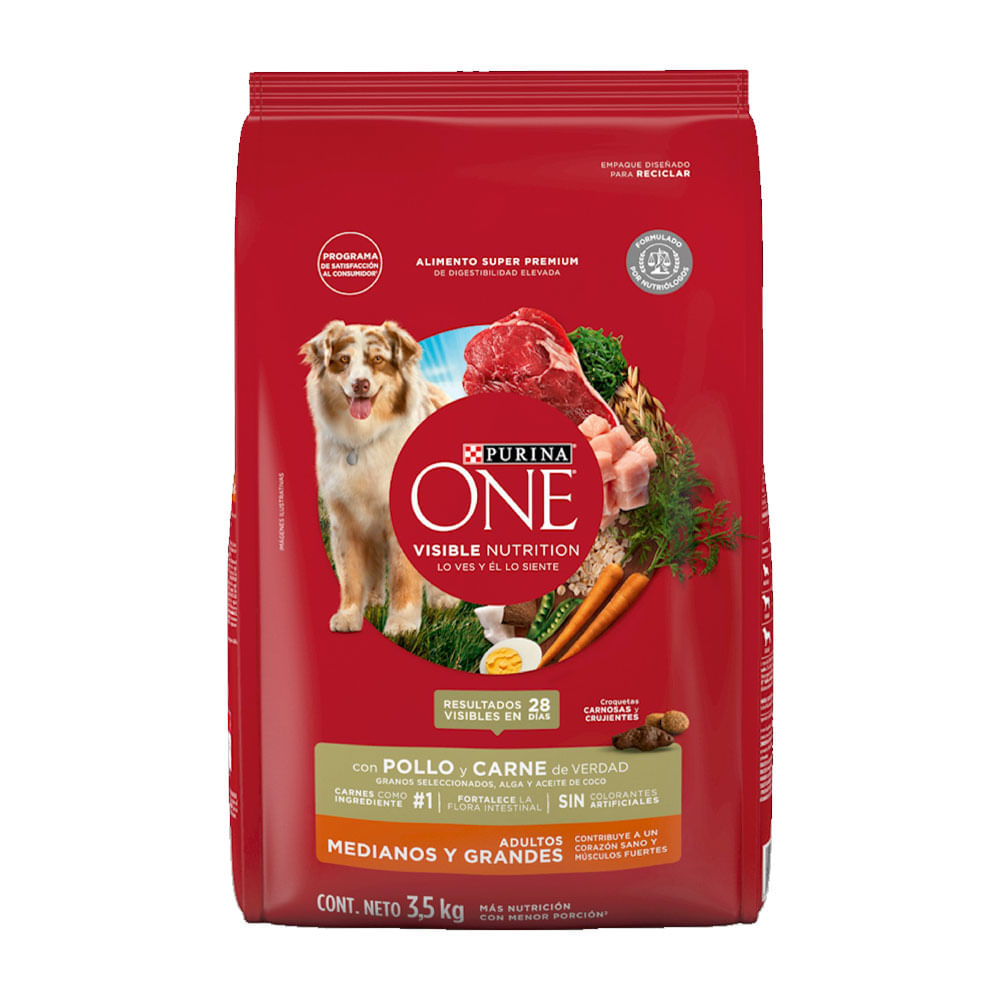 Comida Seca para Perro Purina One Pollo y Carne x3,5kg