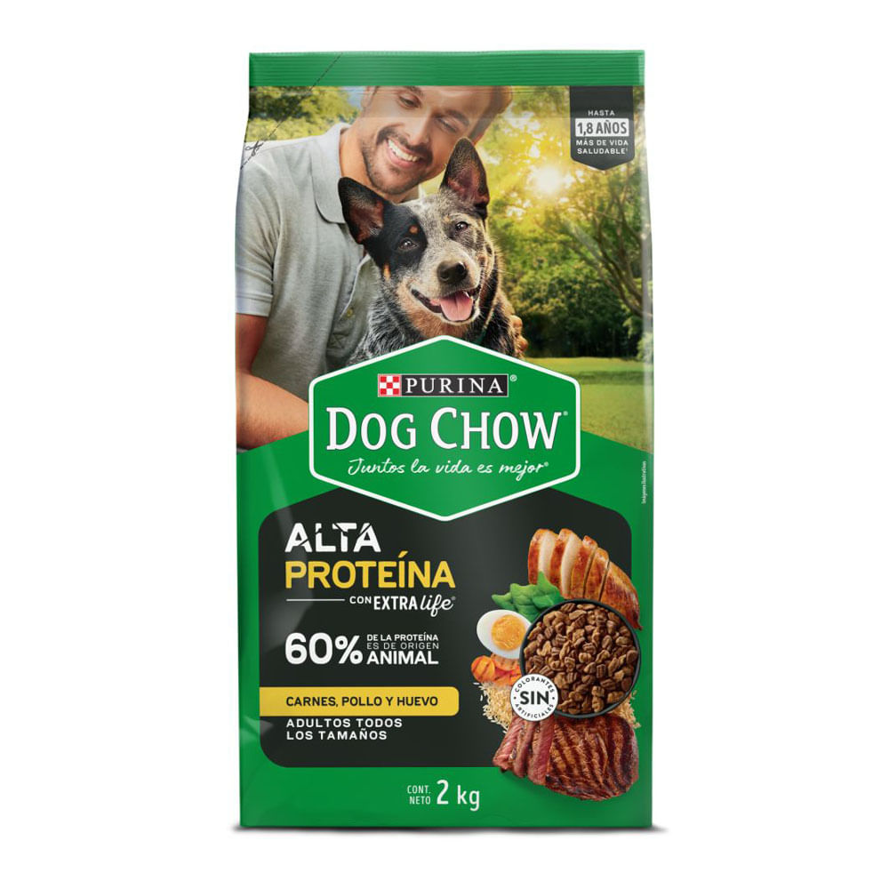 Comida para Perros Purina Dog Chow Alta Proteína x2 kg