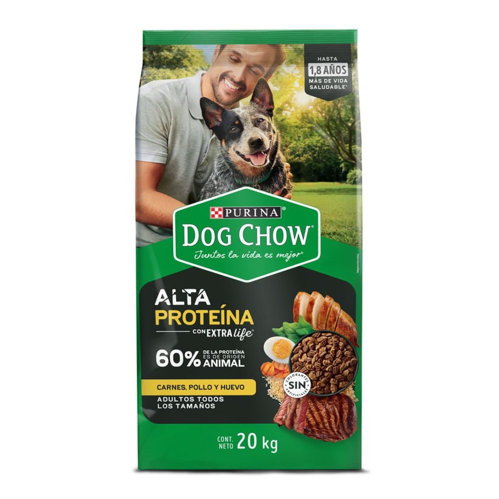 Comida para Perros Purina Dog Chow Alta Proteína x20 kg