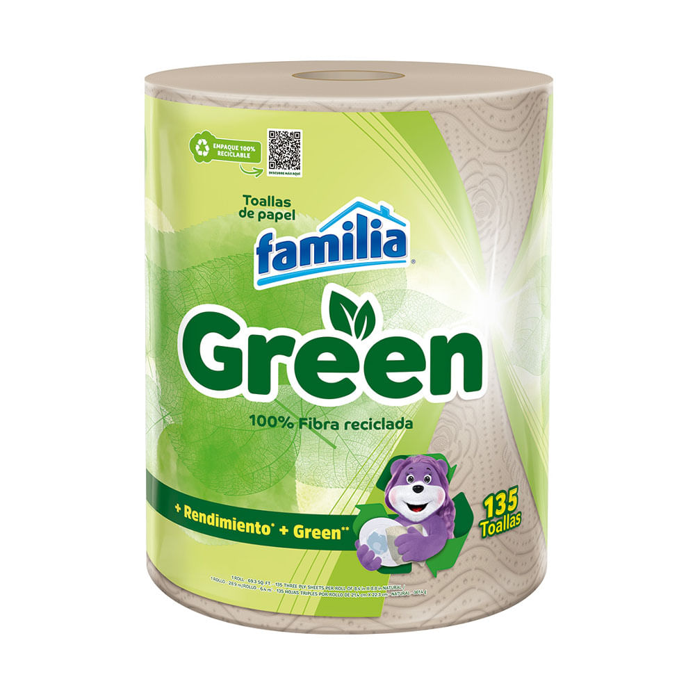 Toallas de cocina desechables Familia Green x135und