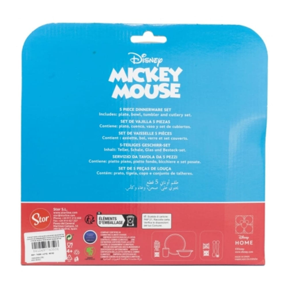 Set Vajilla Micro 5 Piezas Mickey Better Together