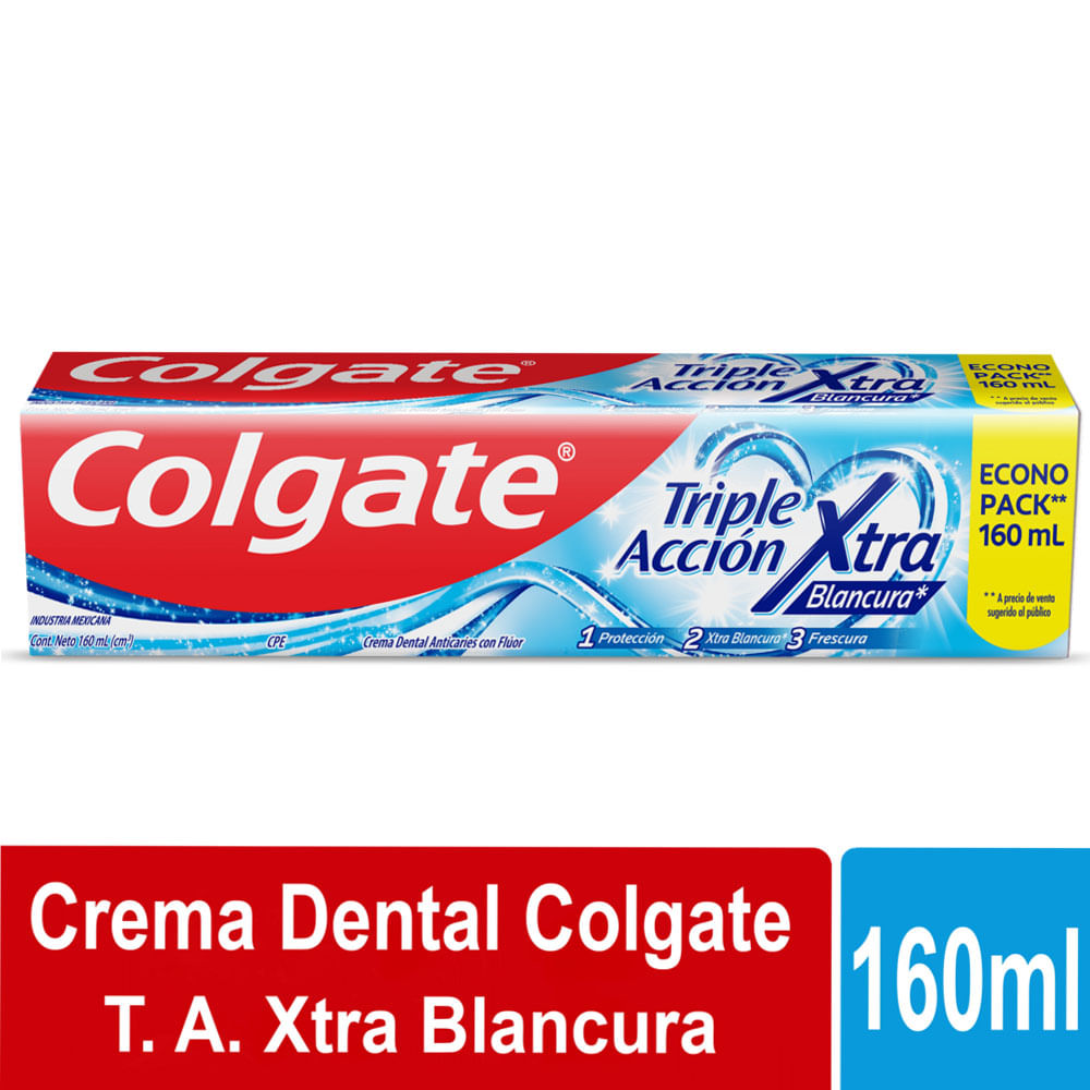 Crema Dental Colgate Triple Accion Extra blancura 160ml