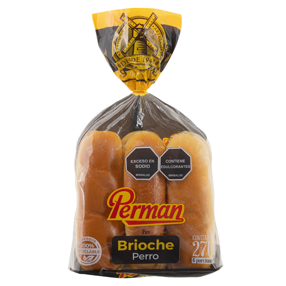 Pan Perman Brioche Perro x6 Unidades x270g