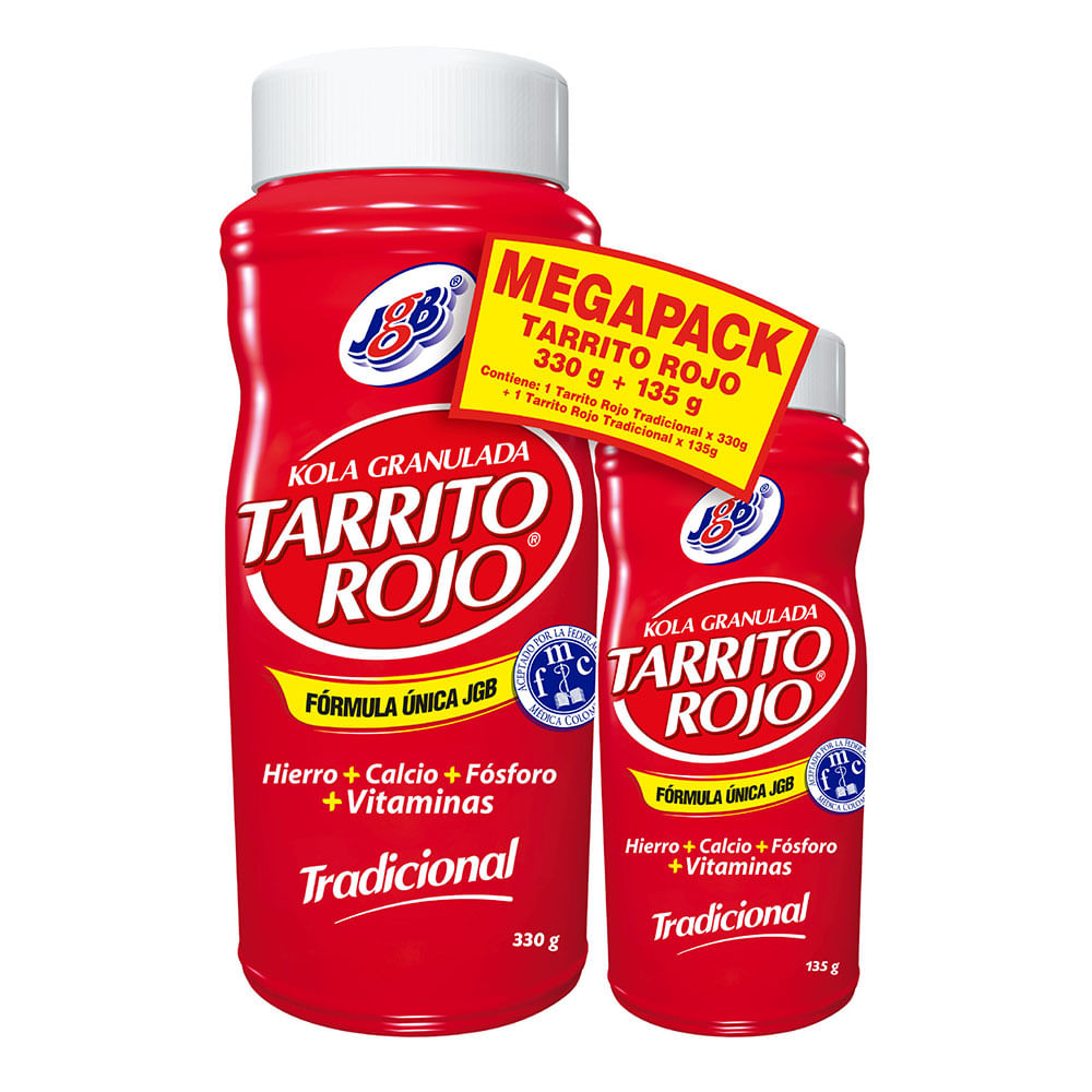 Kola Granulada Tarrito Rojo Tradicional Megapack x2 Und x465grs