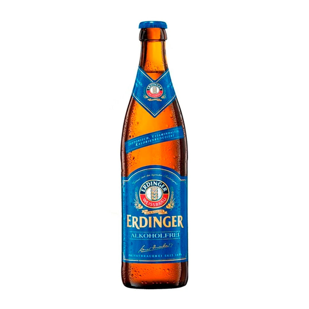 Cerveza erdinger sin alcohol botella x 500 ml