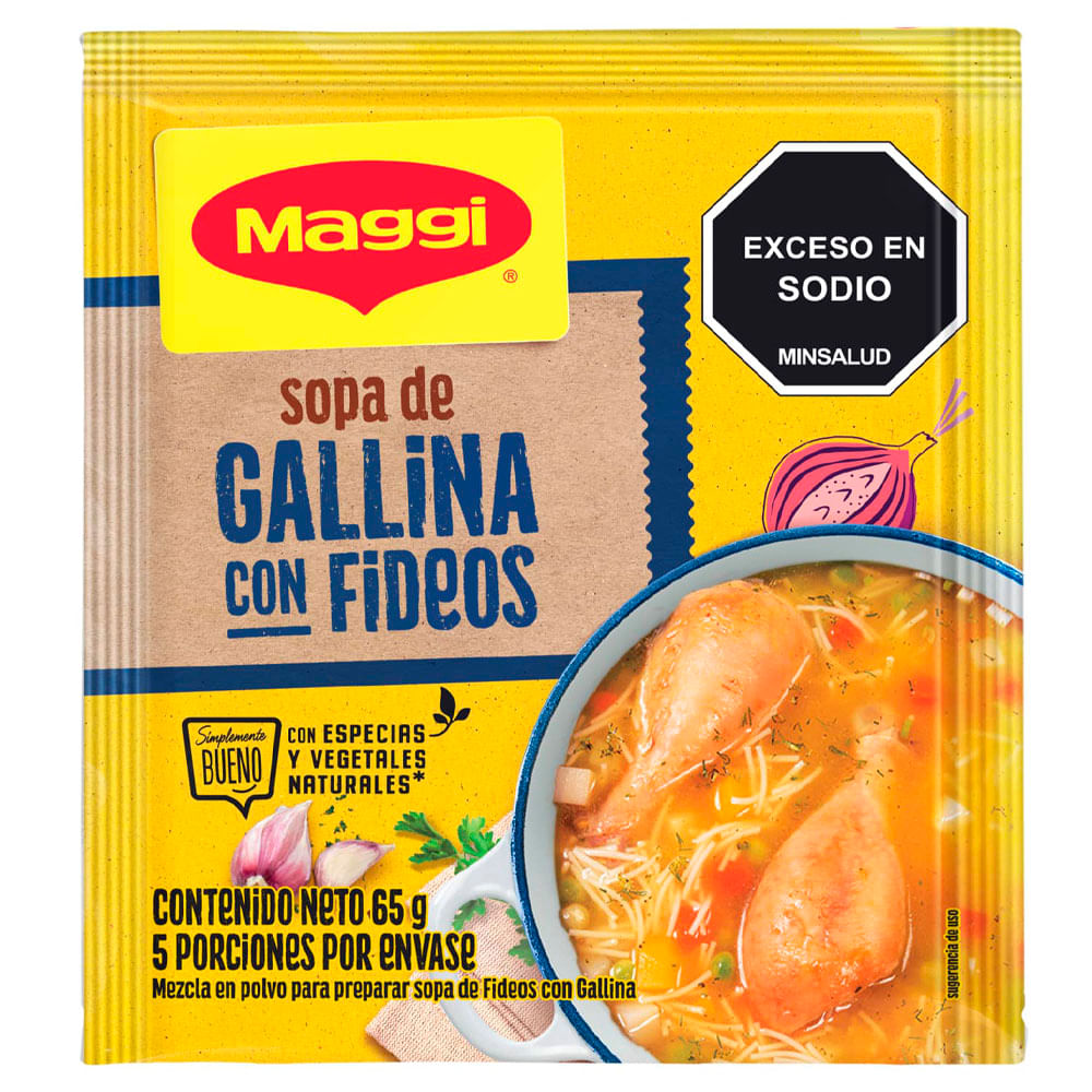 Sopa de fideos Maggi con gallina x65g