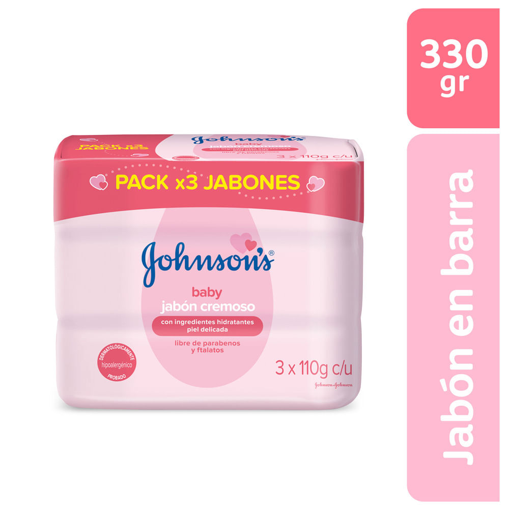 Jabón Bebé Johnson'S Humectante Tripack 330 gr