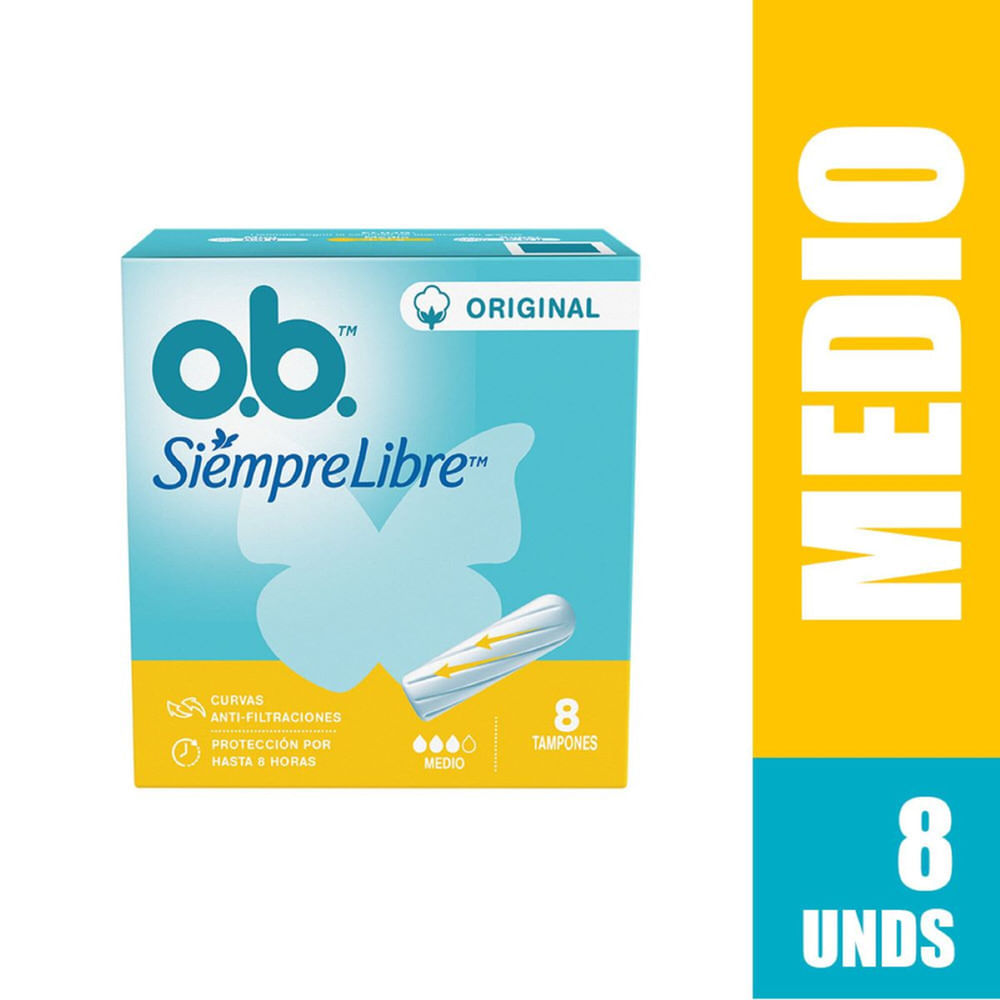 Tampón OB Medio 8 Und