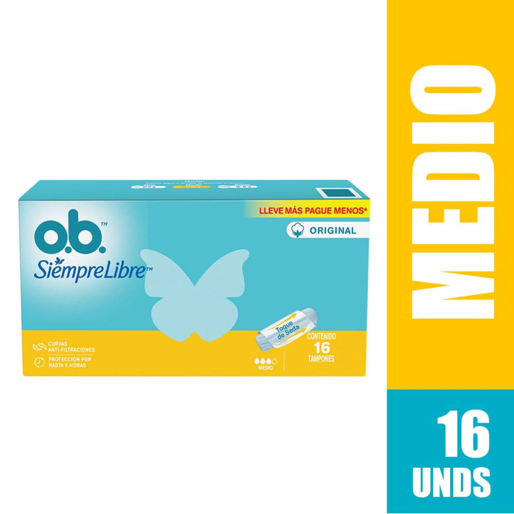 Tampón OB Medio 16 Und