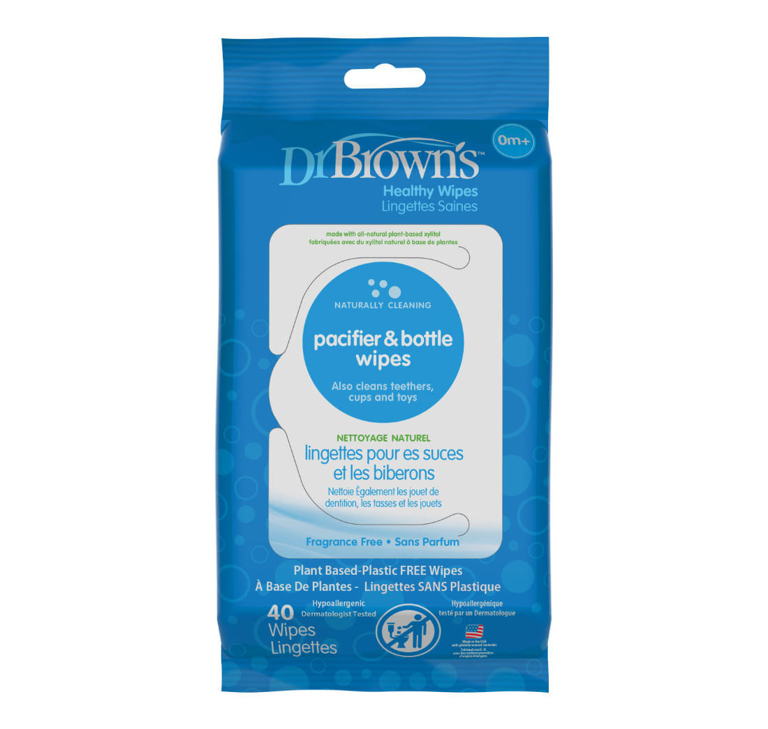 Toallitas Humedas Para Chupos Y Teteros 40 Unidades - Dr Brown