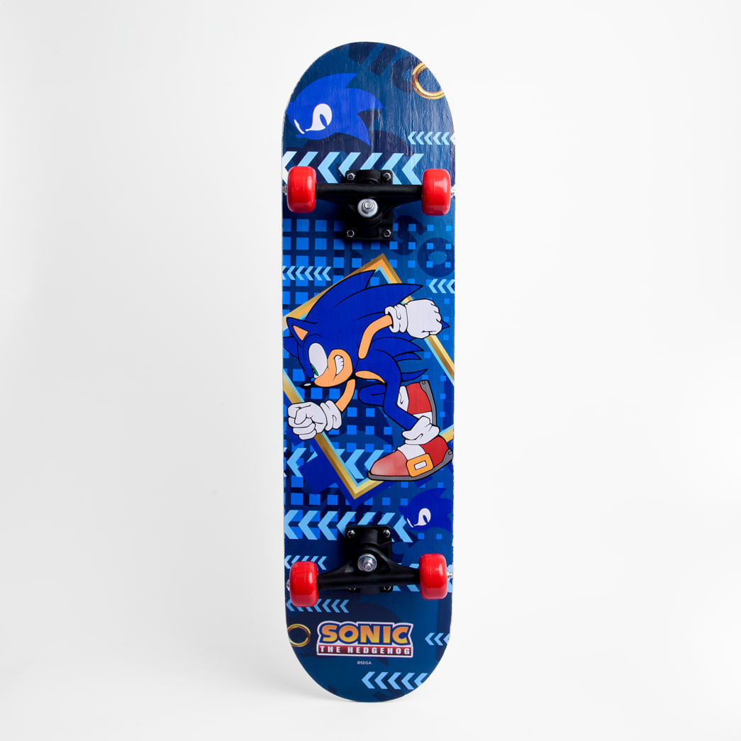 Patineta Skate Entretenimiento Principiantes Azul 79cm - Sonic