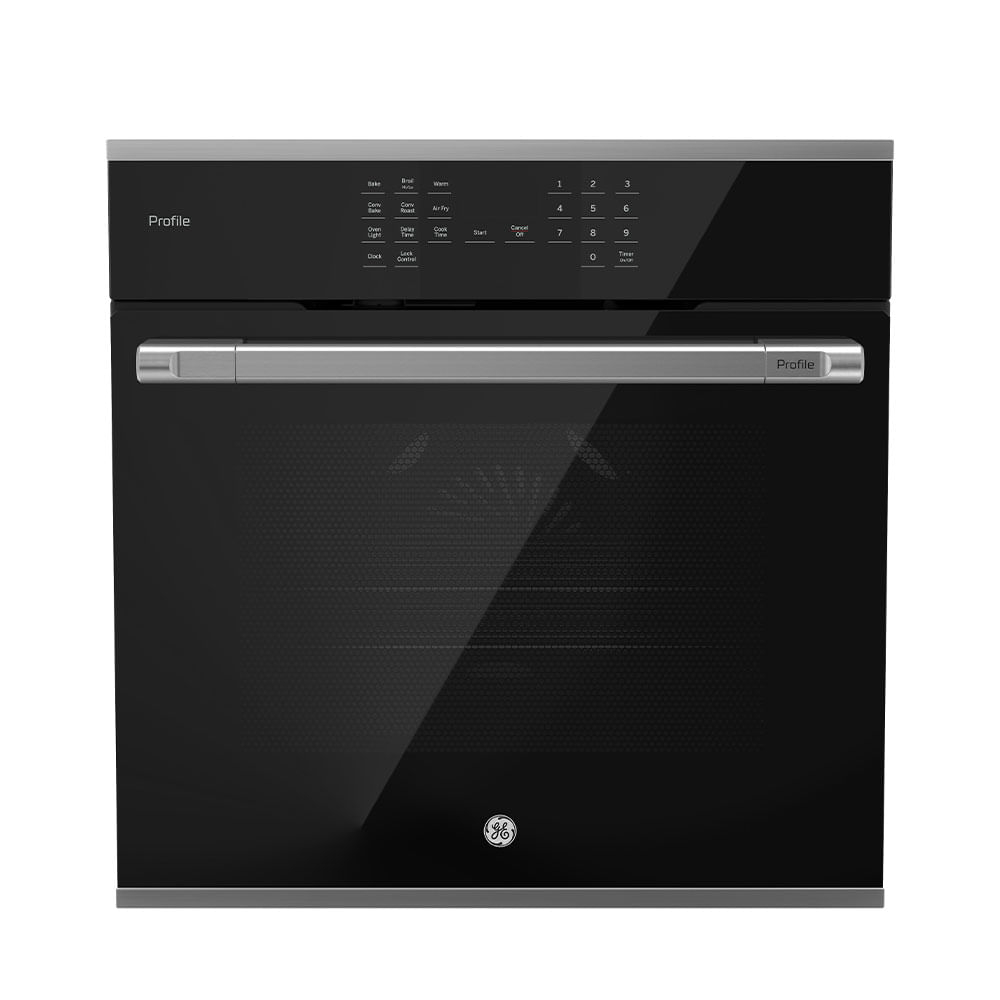 Horno Eléctrico de Convección 60cm Acero Inoxidable Con Vidrio Negro Ge HGP6065EYAI1
