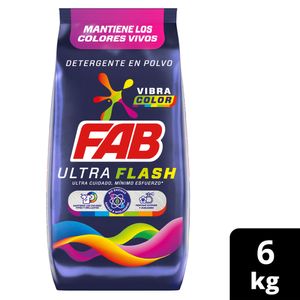 Detrgente Fab Ultra Flash Vibra Color en Poltvo 6kg