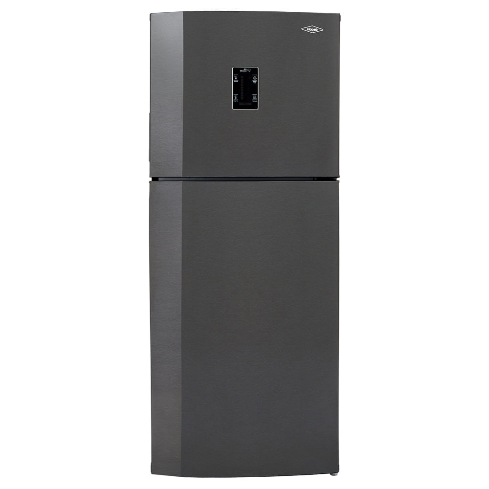 Nevera Haceb Alc 404 Litros Sin Escarcha Panel Digital Manija Integrada Inox Negro