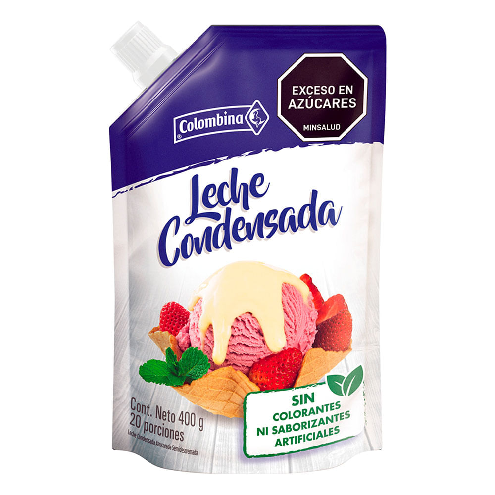 Leche condensada Colombina doypack x400g