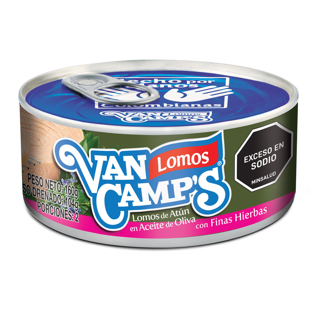 Atún Van Camps lomitos aceite oliva finas hierbas x160 g