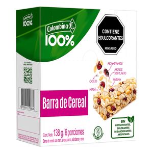 Barra Cereal Colombina Fibra x6 Und x23 grs