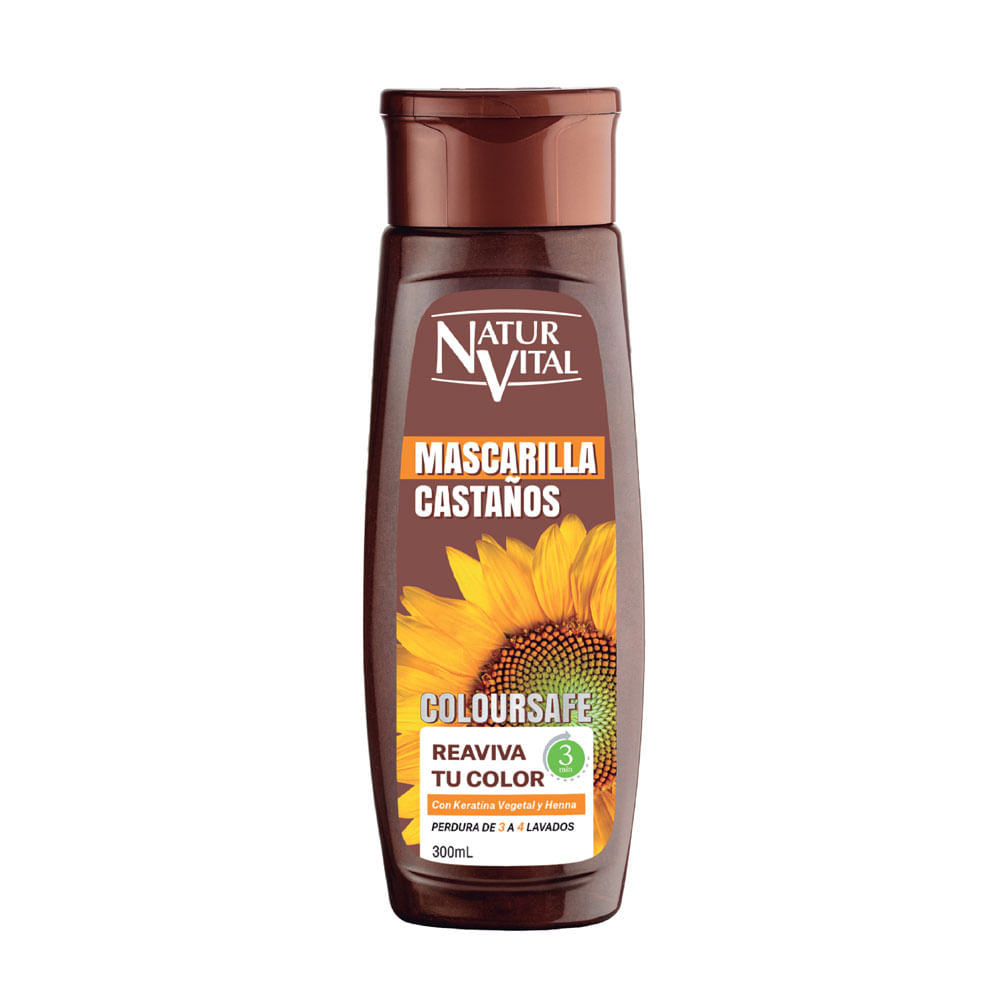 Mascarilla Naturaleza y Vida Cabello Castaño x300ml