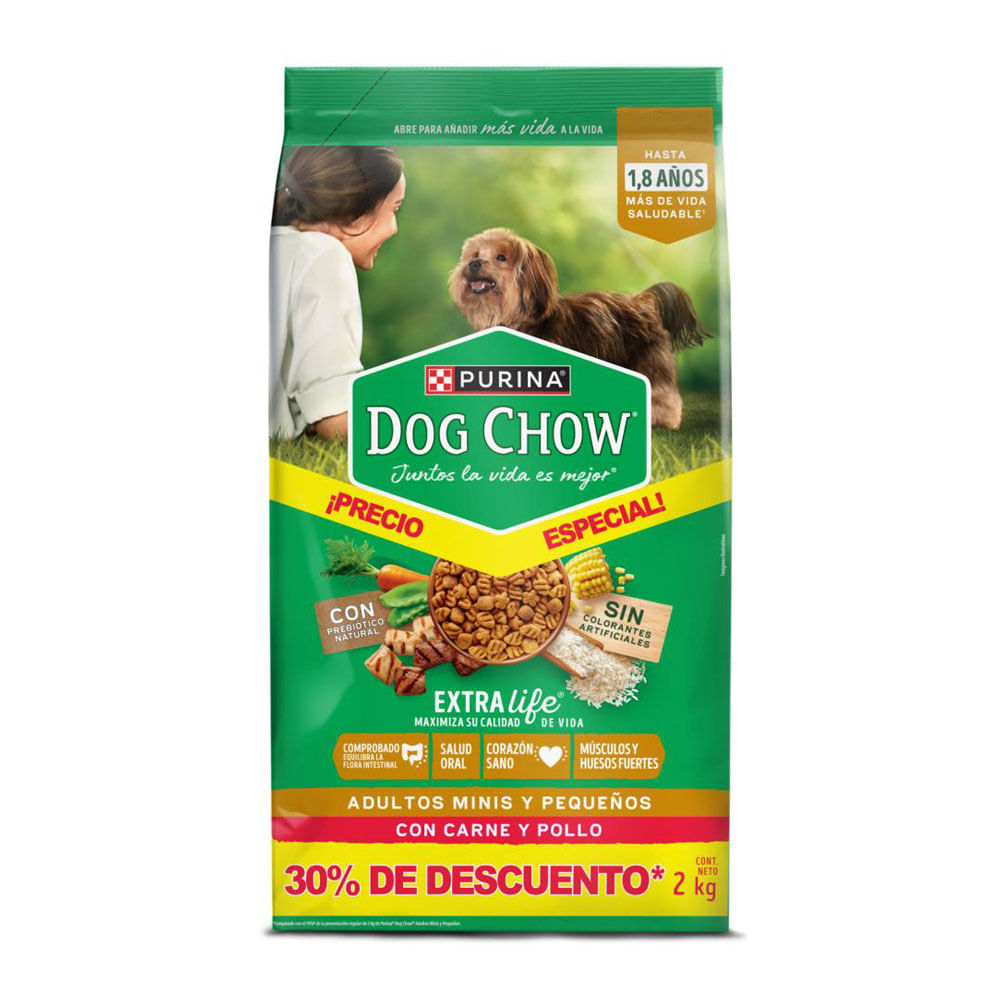 Comida para Perro Dog Chow Adulto Minis y Pequeños X 2 Kg