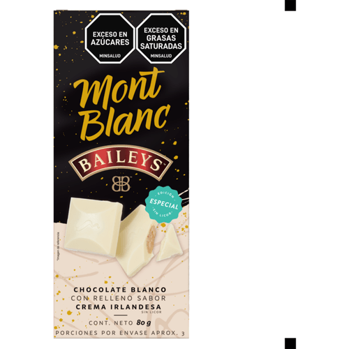 Chocolate Mont Blanc blanco baileys x80g