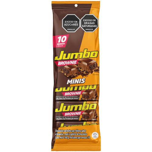 Chocolatina Jumbo Brownie x10und x180g